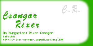 csongor rixer business card